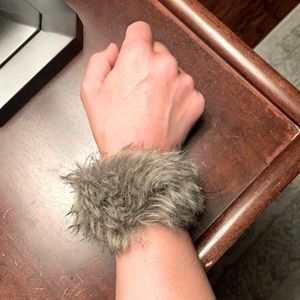 Faux fur cuff